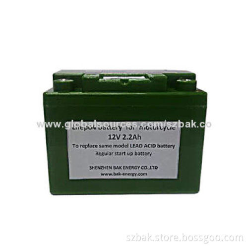 Motorcycle Starting Battery, LiFePO4 Battery Pack, 12.8V/2.2Ah, Long Cycle LifeNew